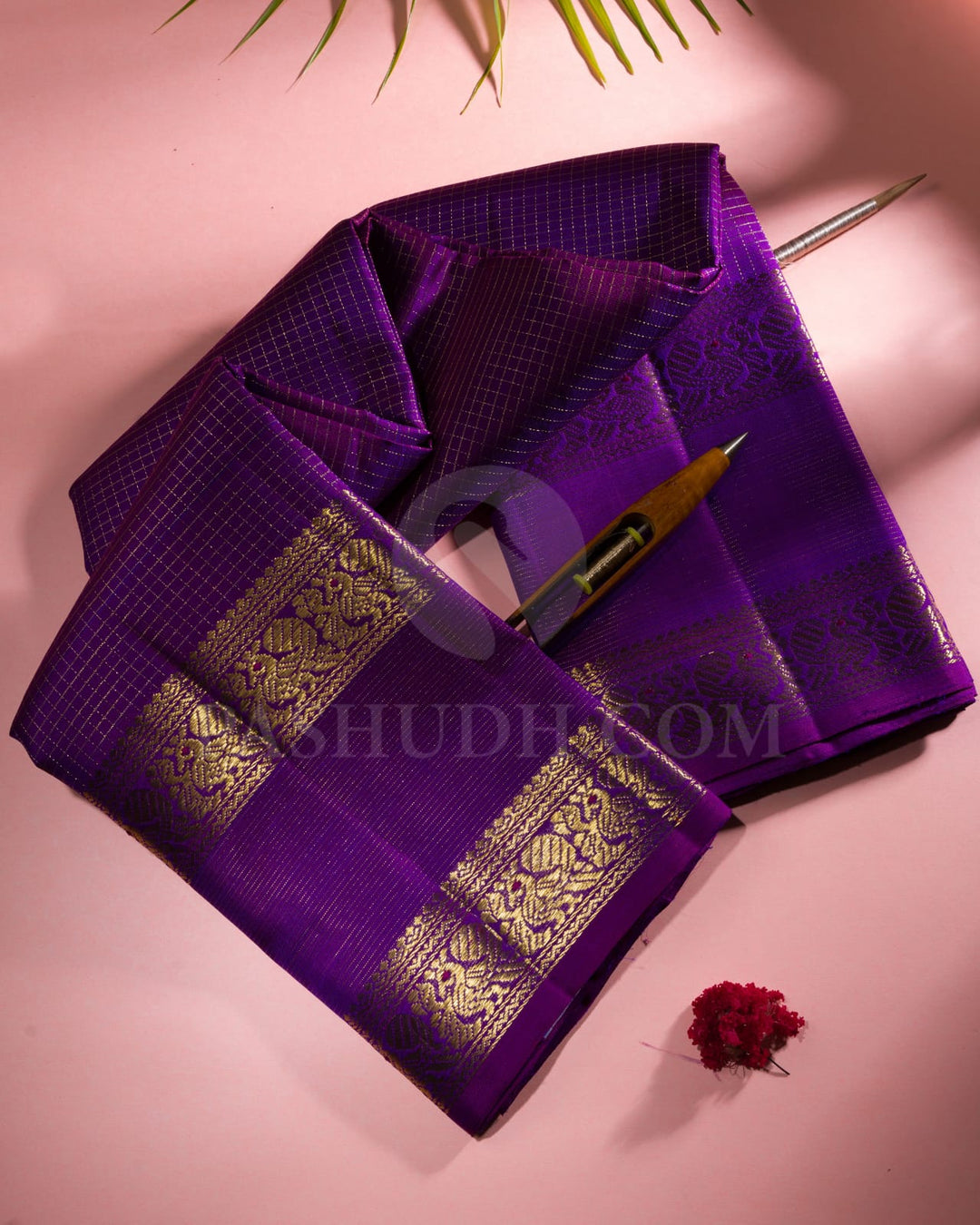 Violet And Dual Shaded Pink Pure Kanjivaram Silk Saree-SP89