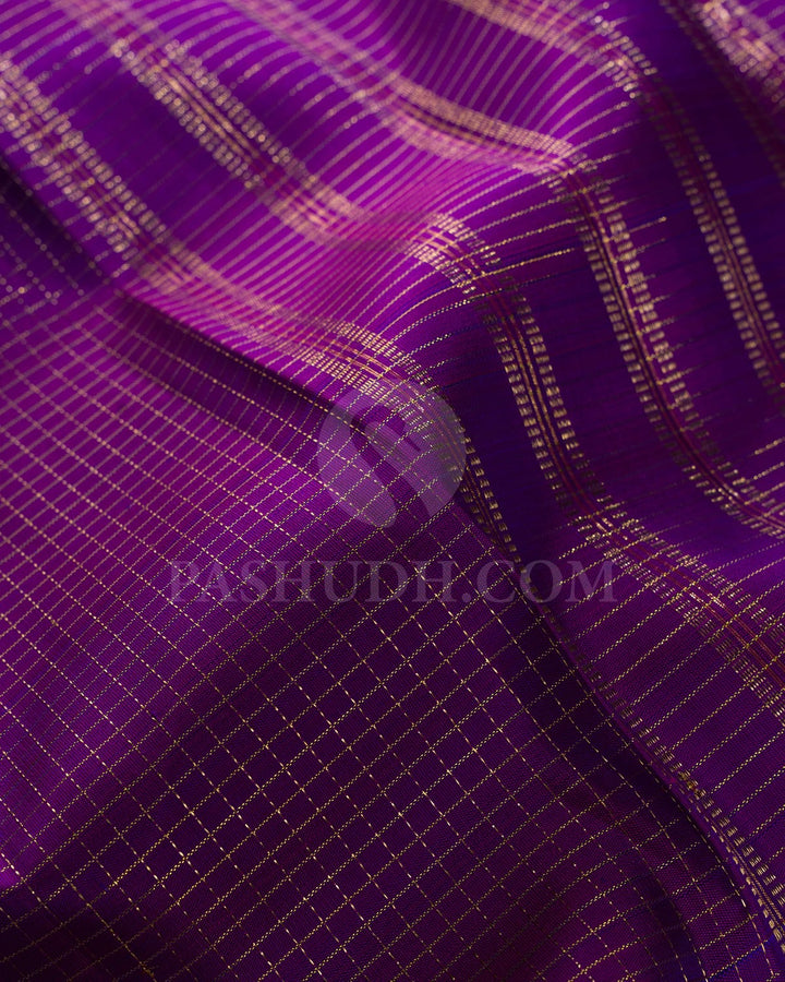 Violet And Dual Shaded Pink Pure Kanjivaram Silk Saree-SP89