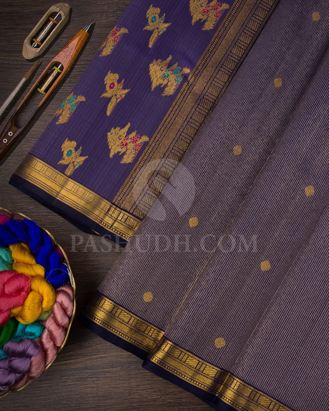 Royal Blue Kanjivaram Silk Saree-S1453(A)