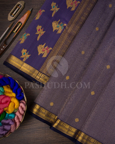 Royal Blue Kanjivaram Silk Saree-S1453(A)