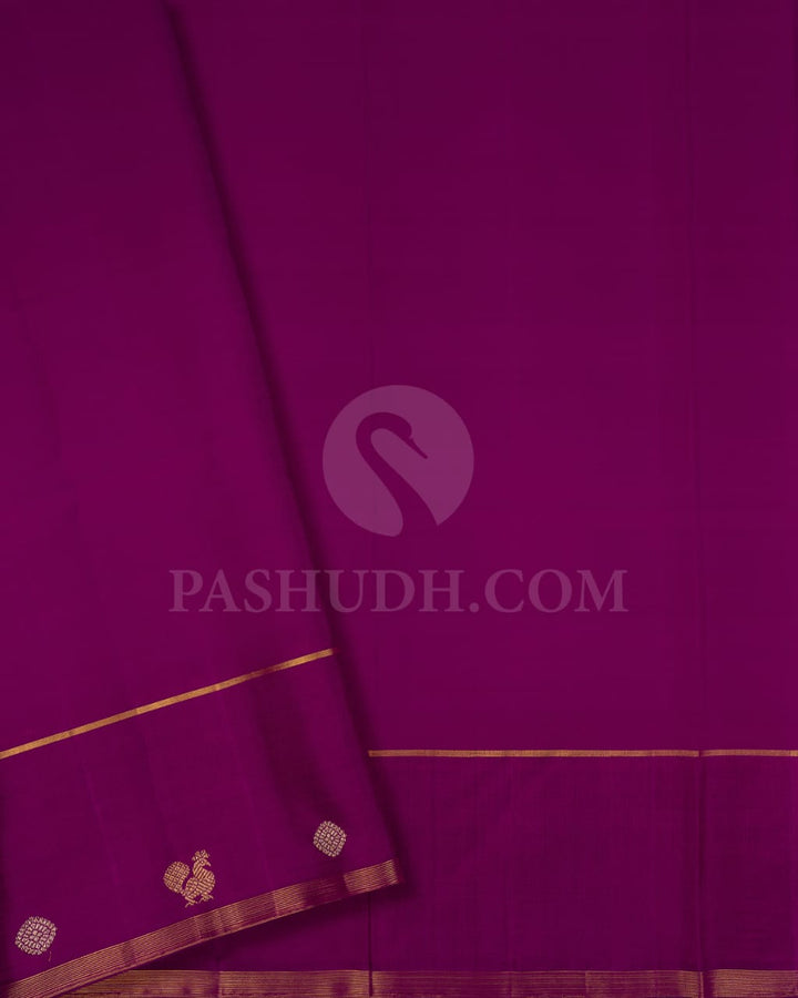 Dark Purple Kanjivaram Silk Saree-S1461(A)