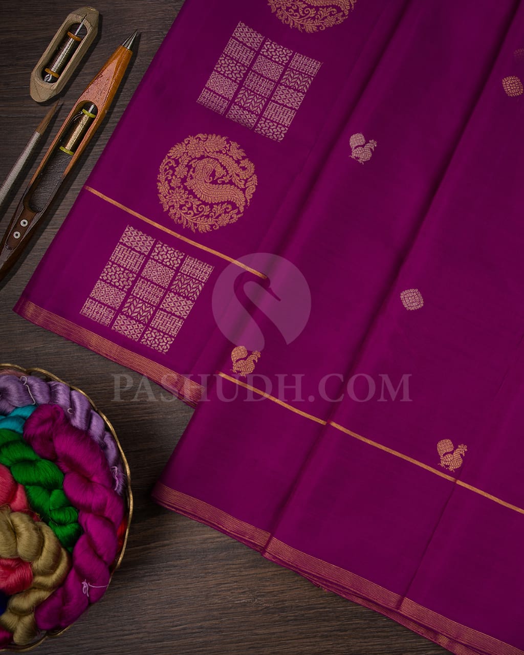 Dark Purple Kanjivaram Silk Saree-S1461(A)