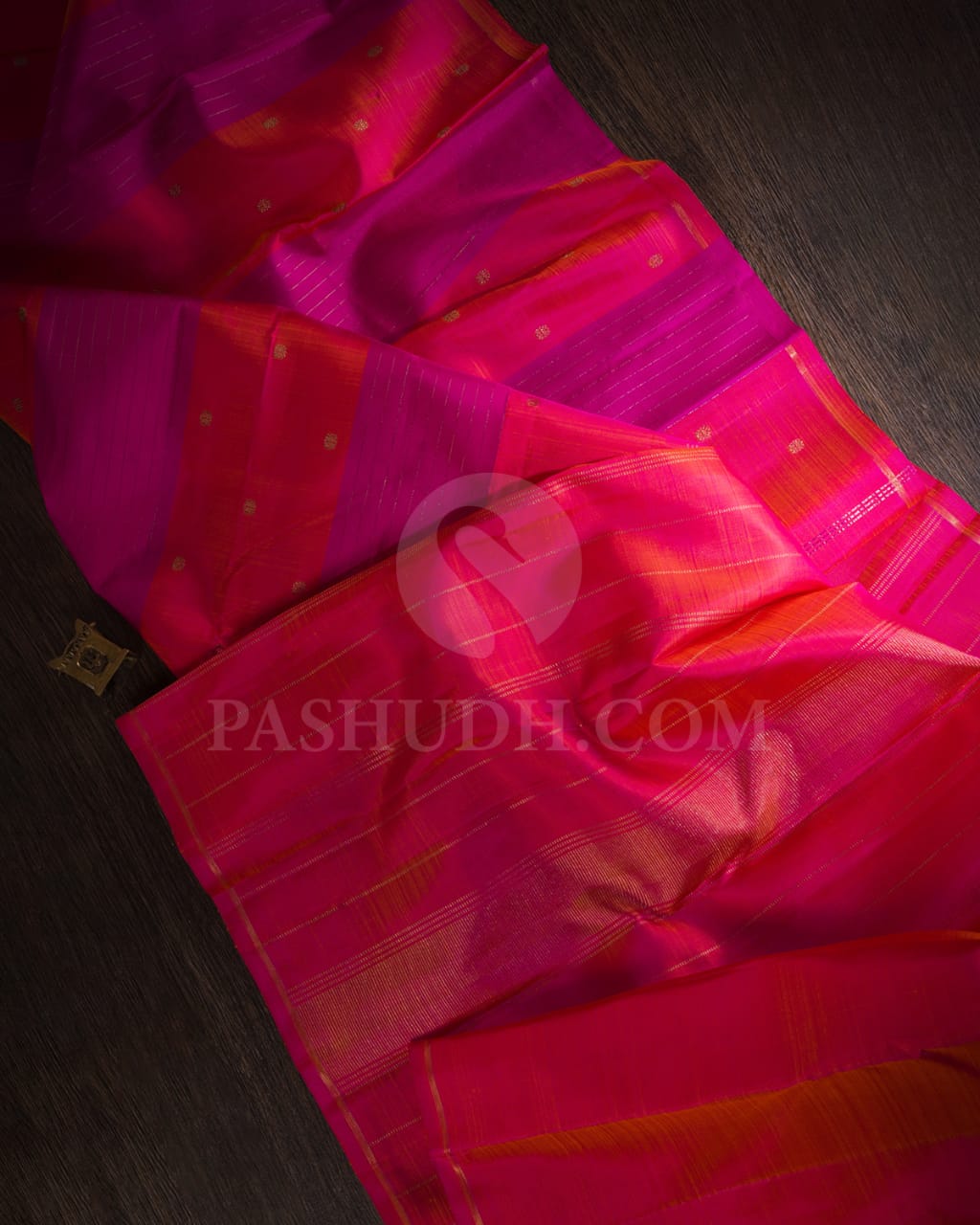 Rani Pink And Blush Pink Pure Kanjivaram Silk Saree-SP117