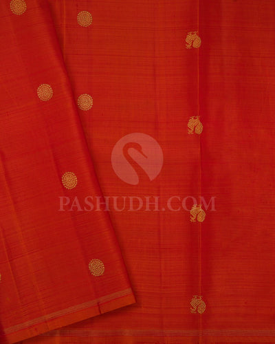 Rani Pink And Bottle Green Borderless Traditional Pure Kanjivaram Silk Saree-SP105