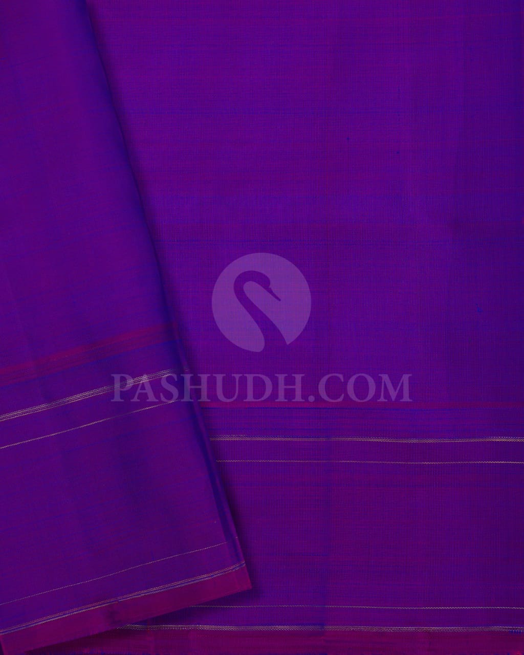 Peacock Blue And Violet  Pure Kanjivaram Silk Saree-SP126