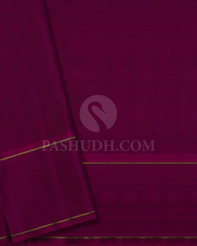 Purple With Magenta Pure Kanjivaram Silk Saree-SP116