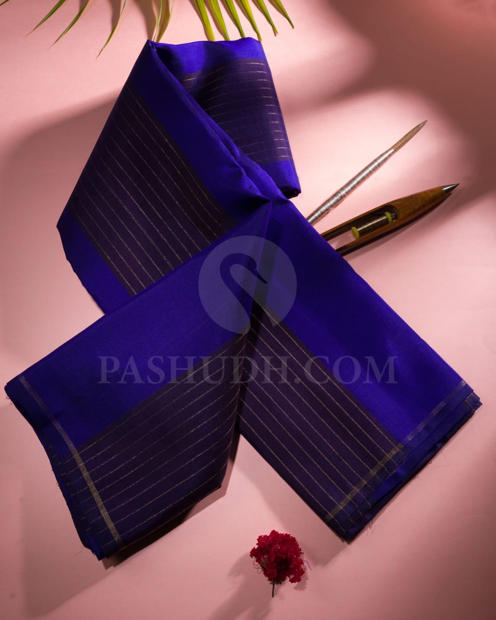 Royal Purple And Navy Blue Pure Kanjivaram Silk Saree-SP118