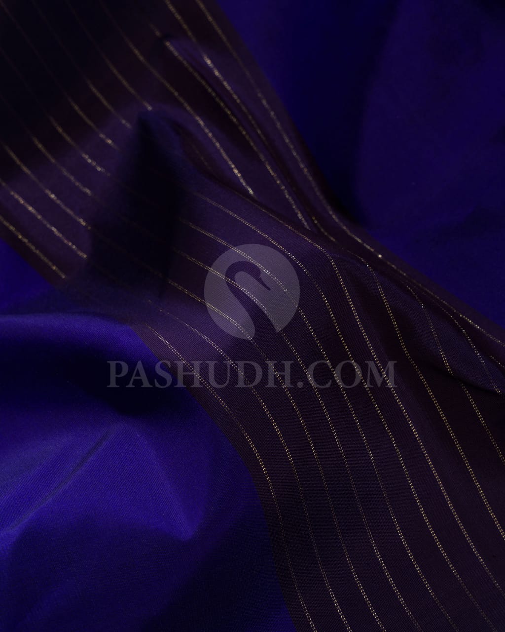 Royal Purple And Navy Blue Pure Kanjivaram Silk Saree-SP118