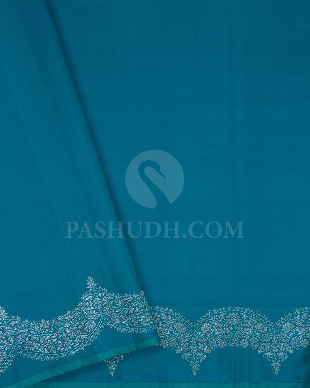 Lime Green With Turquoise Kanjivaram Silk Saree-S1401(B)