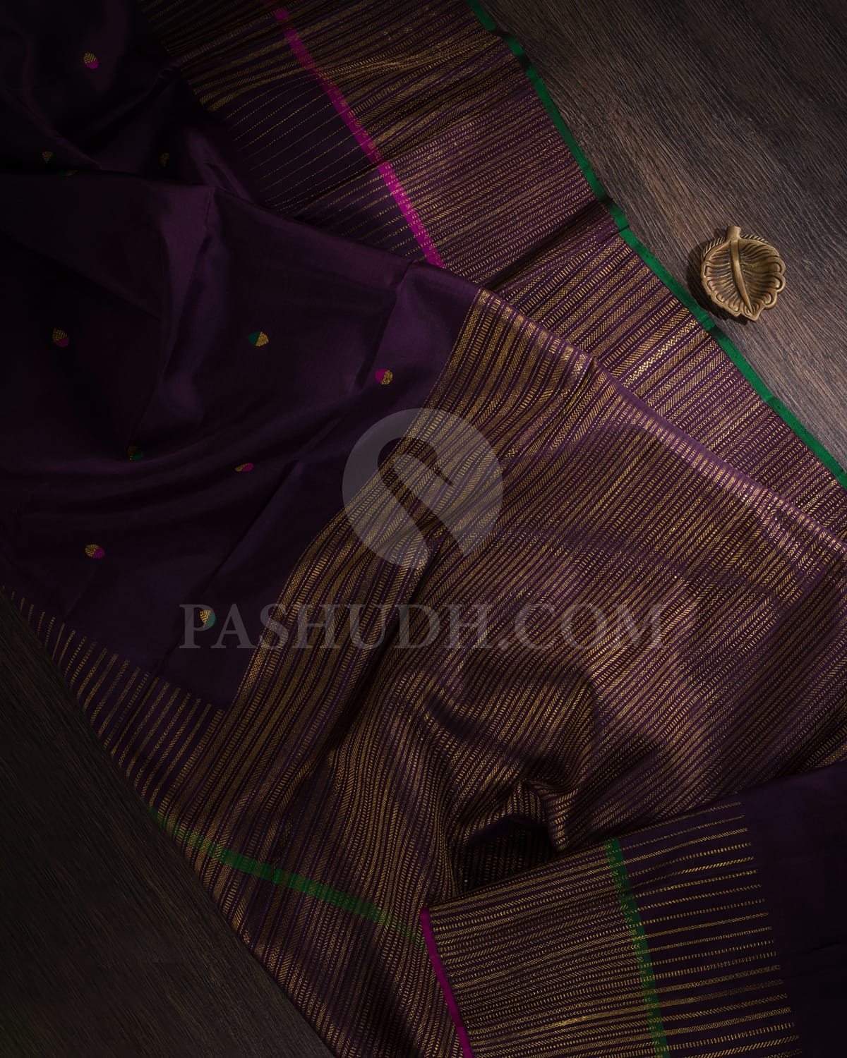 Royal Purple And Magenta Kanjivaram Silk Saree-S1464(A)