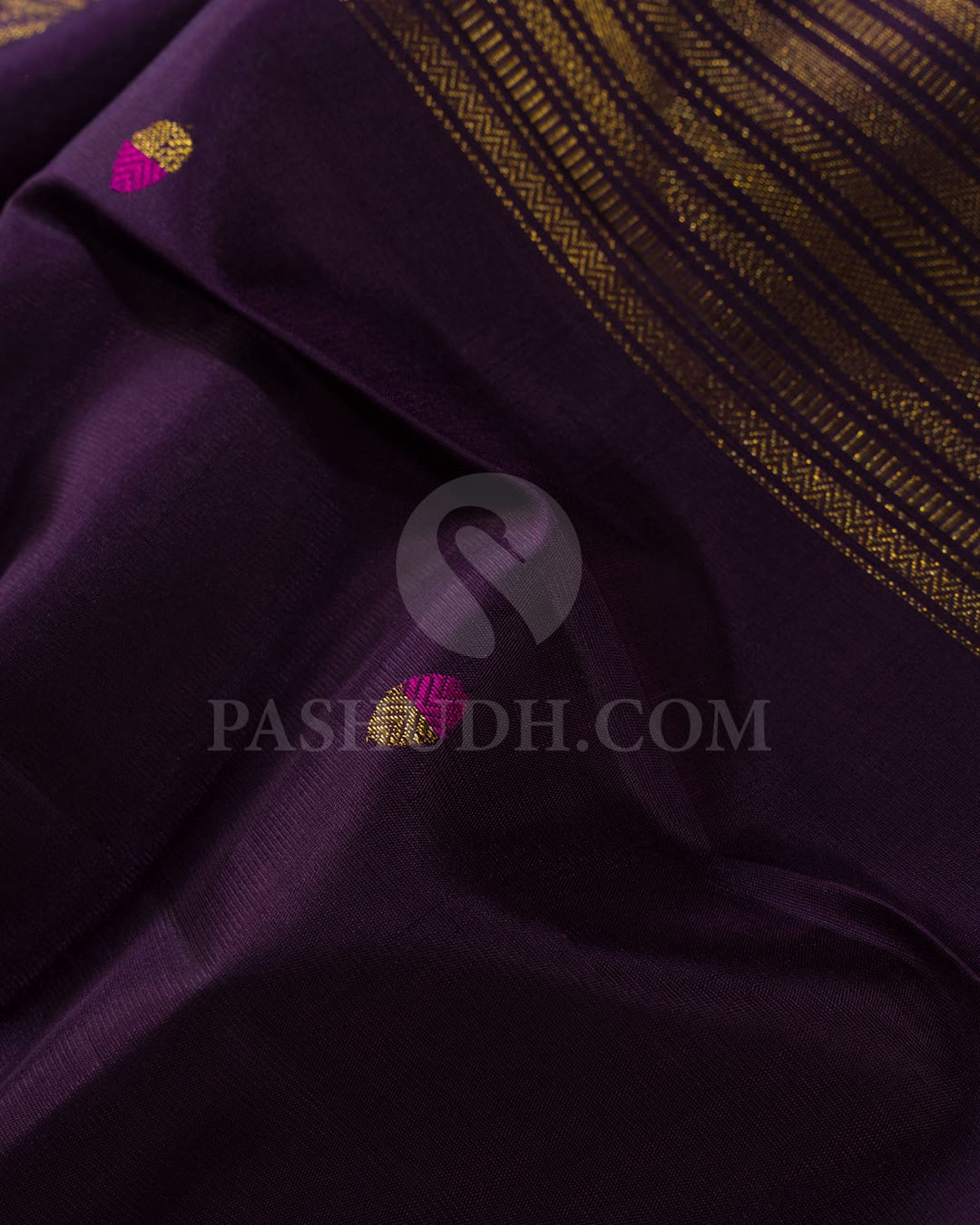 Royal Purple And Magenta Kanjivaram Silk Saree-S1464(A)