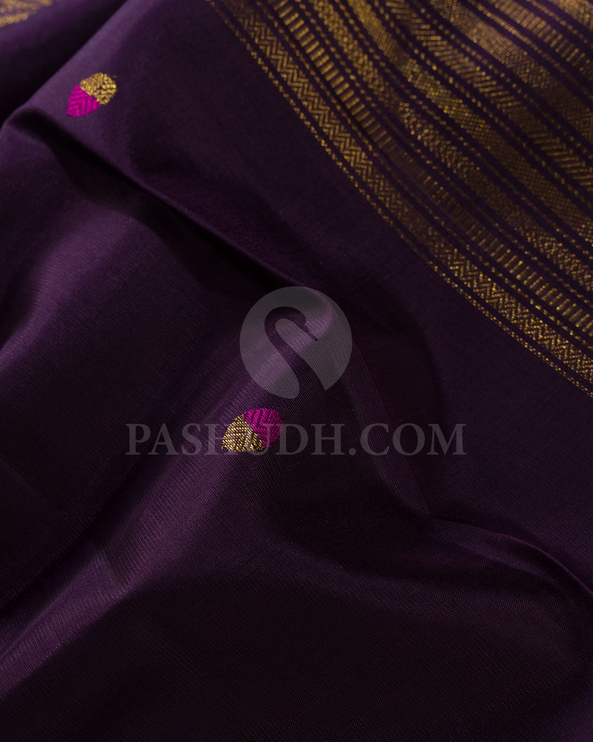 Royal Purple And Magenta Kanjivaram Silk Saree-S1464(A)