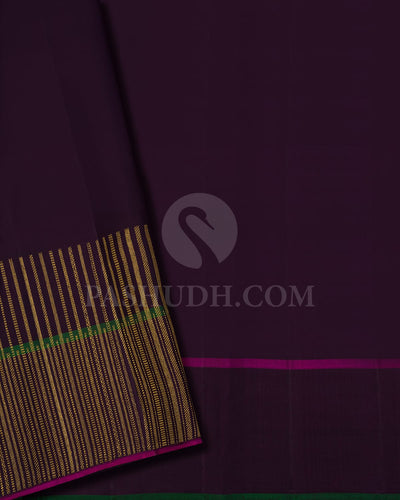 Royal Purple And Magenta Kanjivaram Silk Saree-S1464(A)