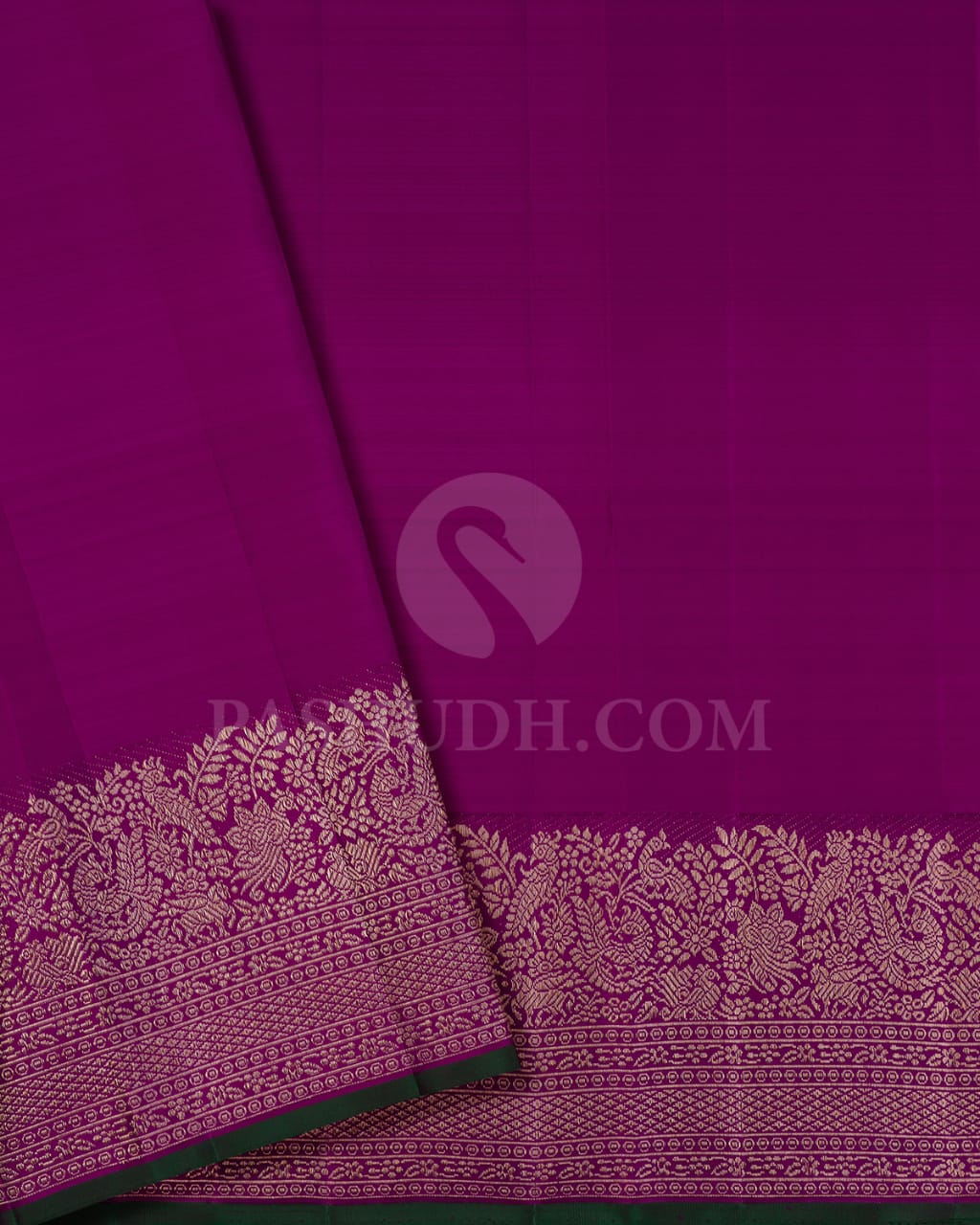Powder Blue And Deep Purple Bridal Kanjivaram Silk Saree-S1466(A)