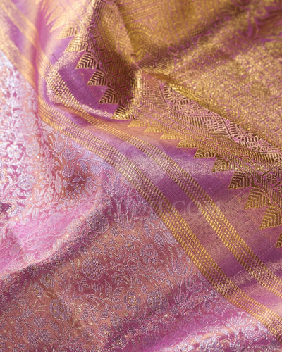 Lilac Shimmer Bridal Kanjivaram Silk Saree-SP95