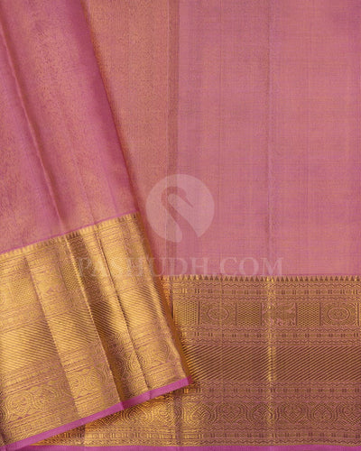 Lilac Shimmer Bridal Kanjivaram Silk Saree-SP95