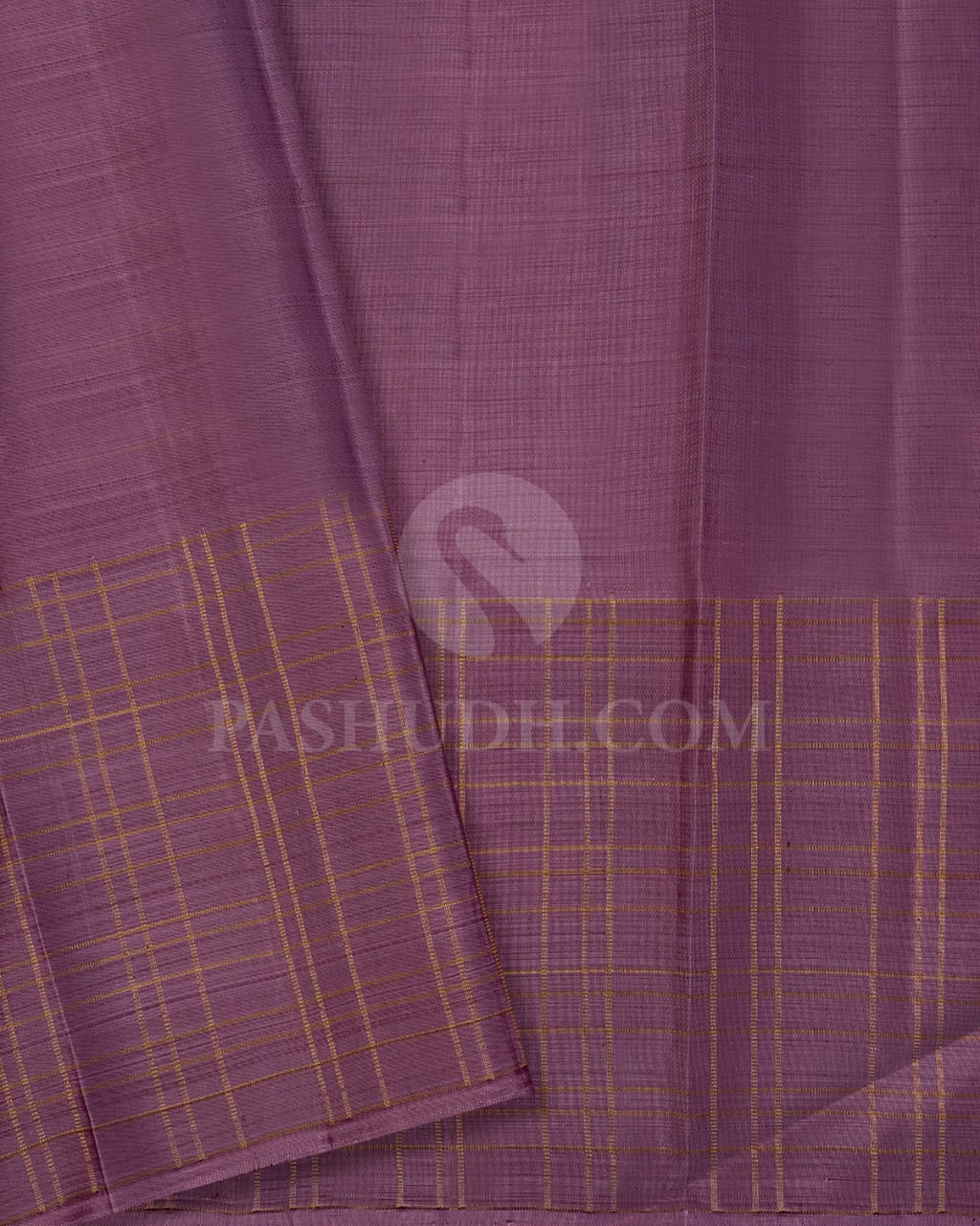 Khaki Brown And  Lavender Pure Kanjivarm Silk Saree-SP108