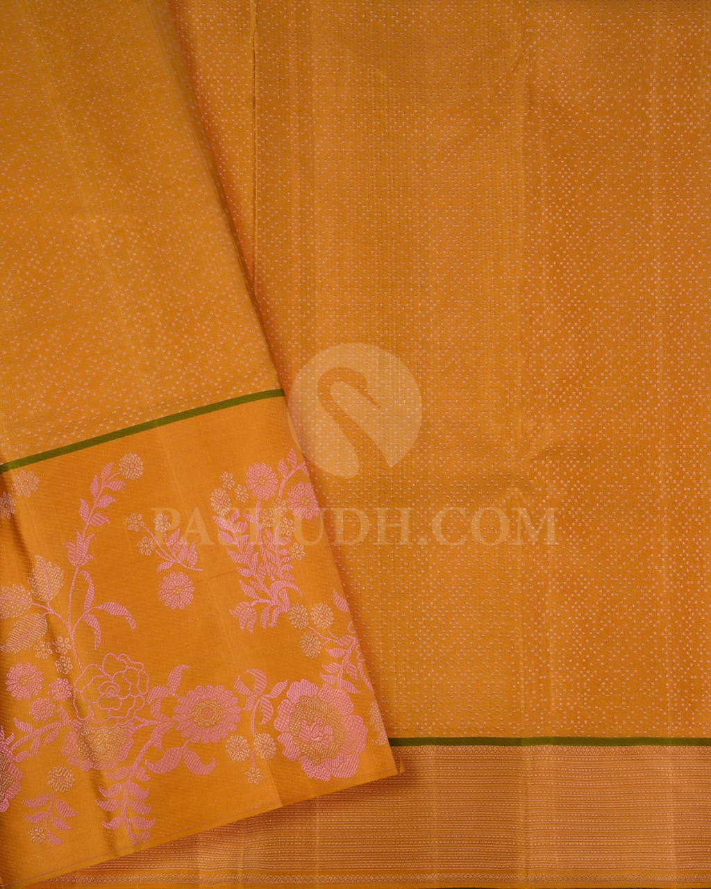 Baby Pink And Orange Kanjivaram Silk Saree-DJ344(H)