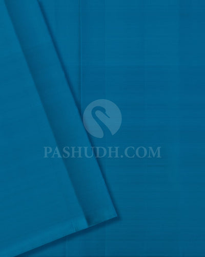 Black With Sky Blue Kanjivaram Silk Saree-DJ361(A)
