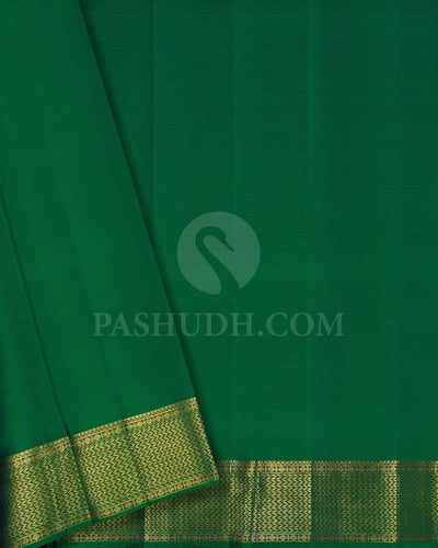 Violet And Green Kanjivaram Silk Saree-DJ363(A)