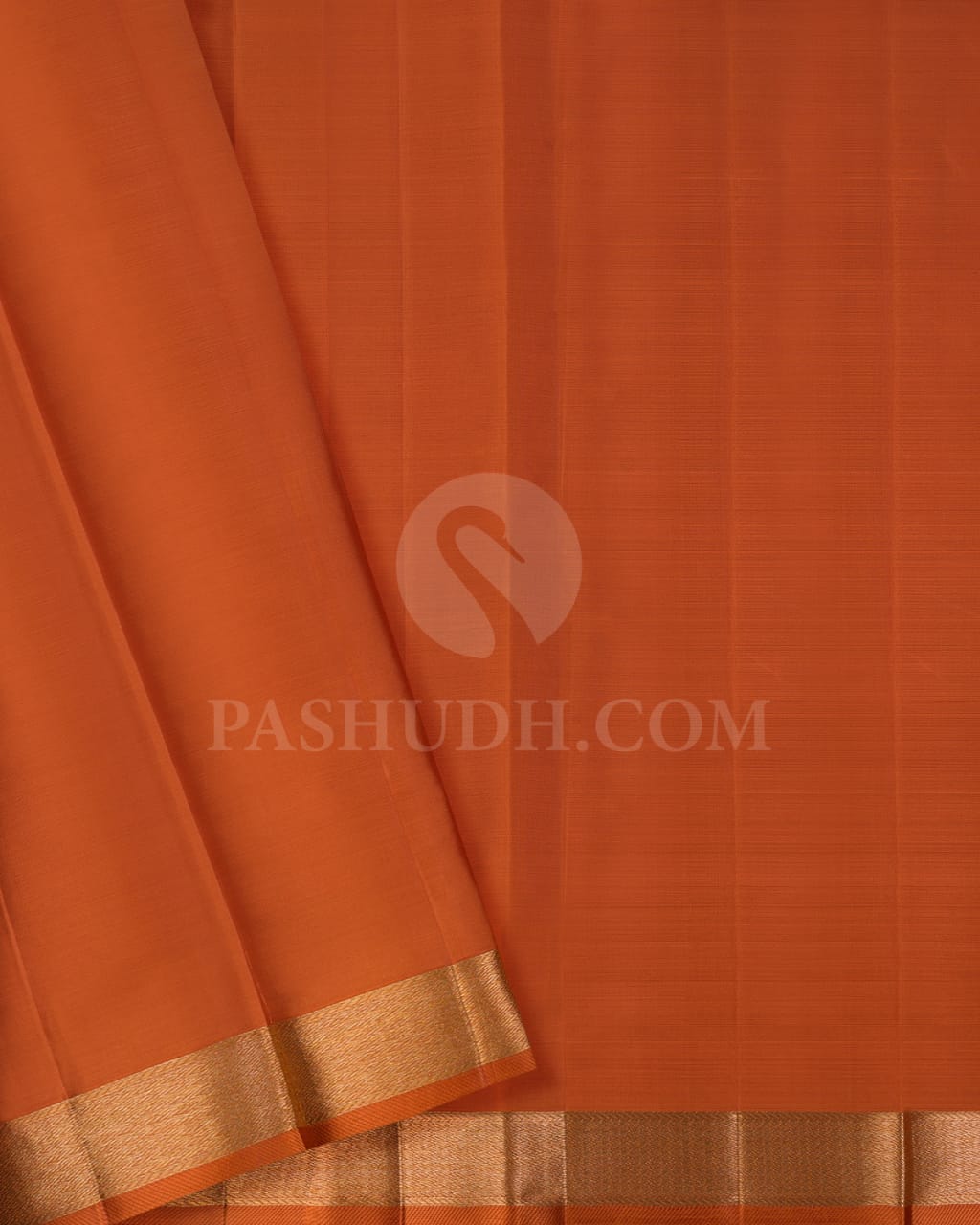 Pastel Teal And Orange Kanjivaram Silk Saree-DJ362(A)