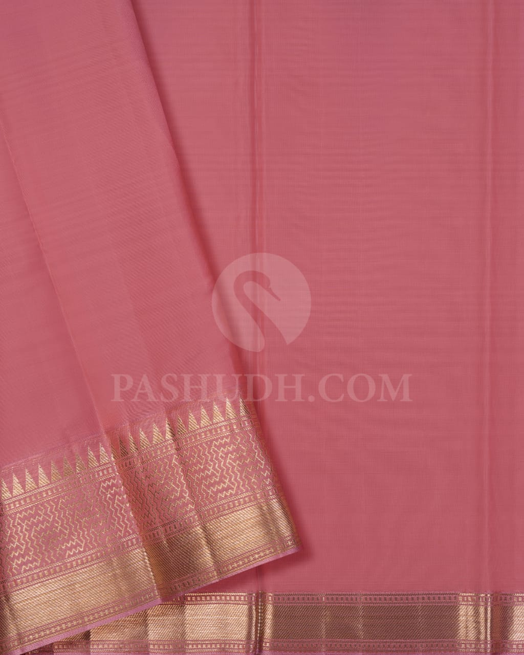 Old Rose With Mild Baby Pink Kanjivaram Silk Saree-D629(A)