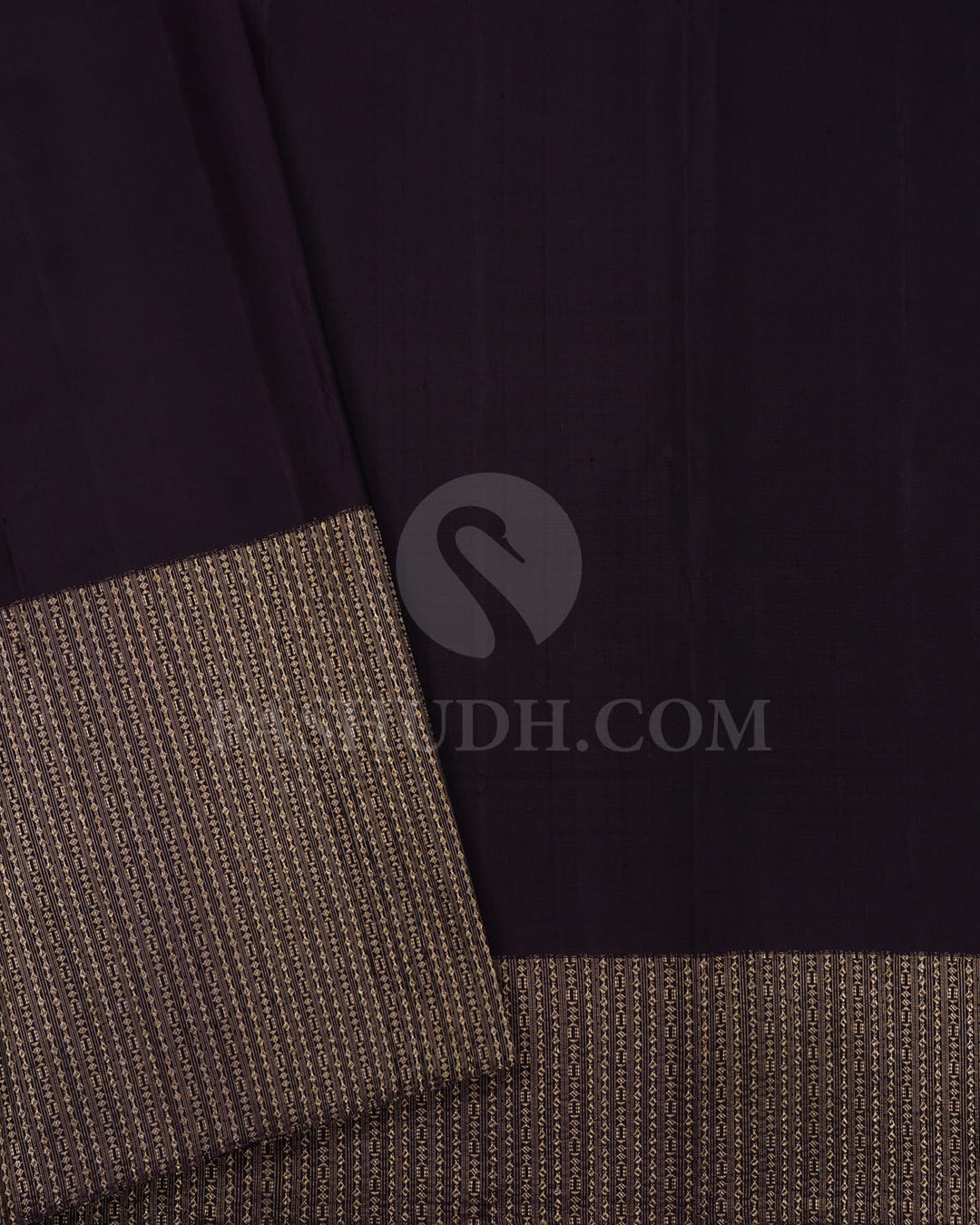 Mango Yellow And Blackish Aubergine  Kanjivaram Silk Saree-S1474(A)