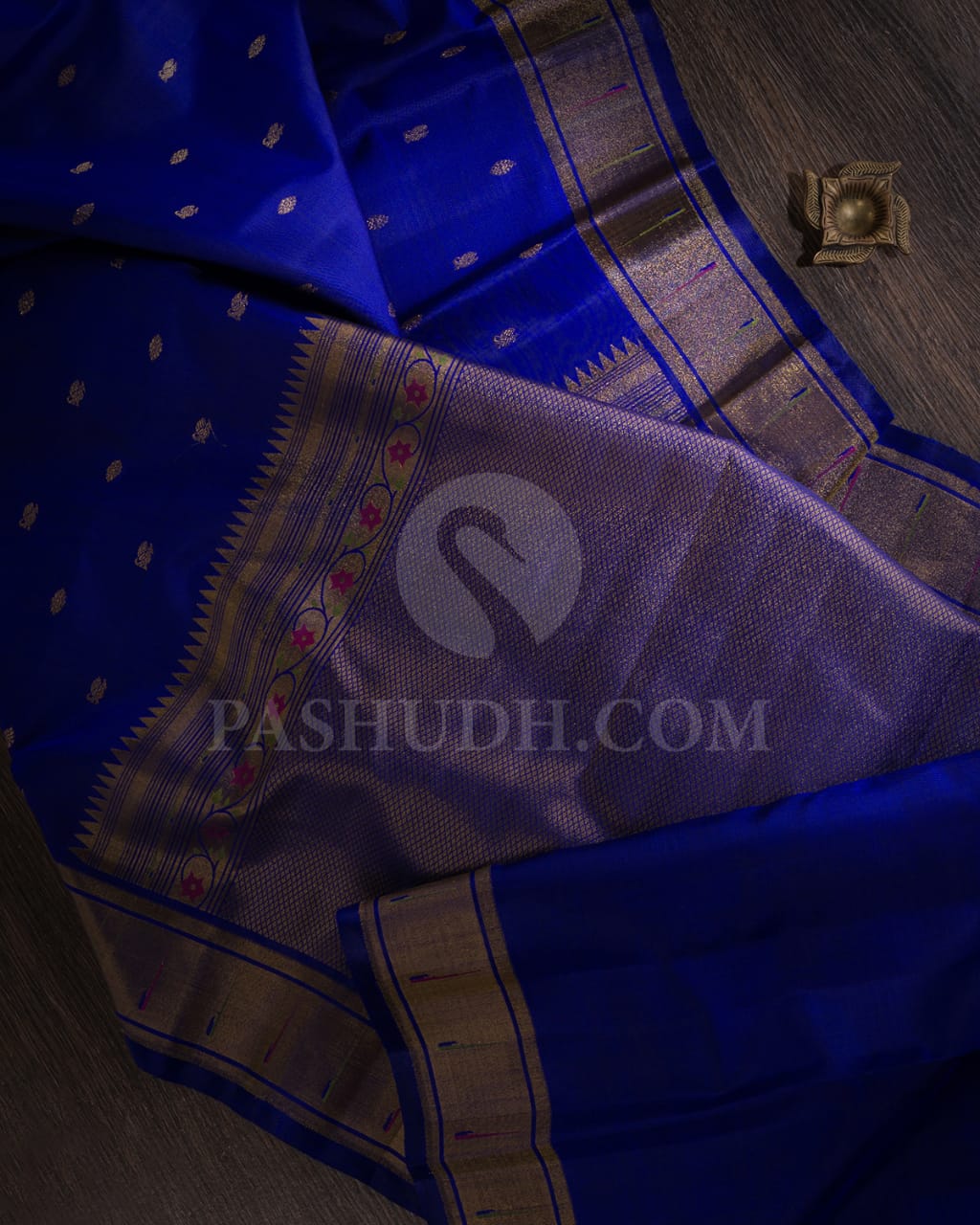Deep Royal Blue Kanjivaram Silk Saree-S1471(A)