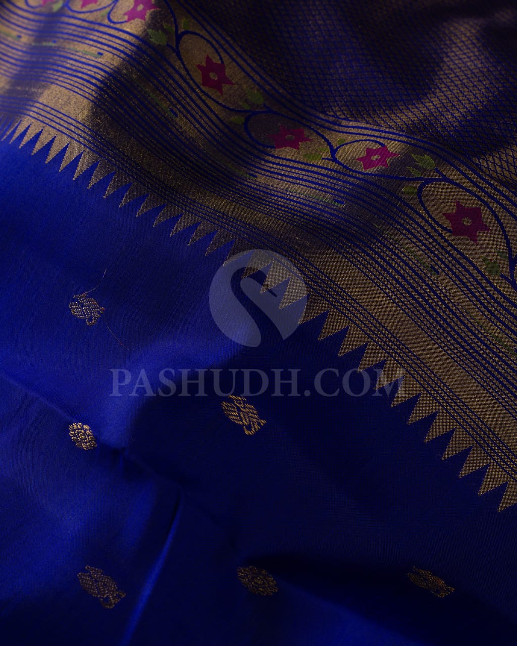 Deep Royal Blue Kanjivaram Silk Saree-S1471(A)
