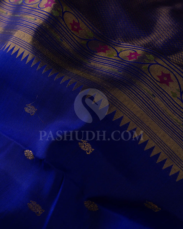 Deep Royal Blue Kanjivaram Silk Saree-S1471(A)