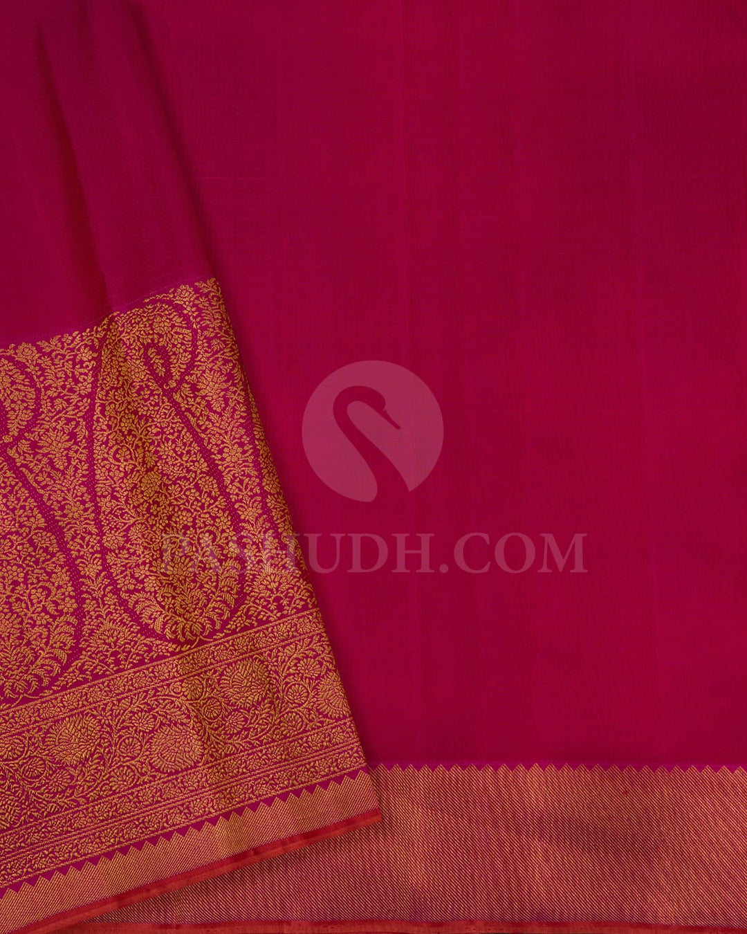 Rani Pink Kanjivaram Silk Saree-S1287(B)