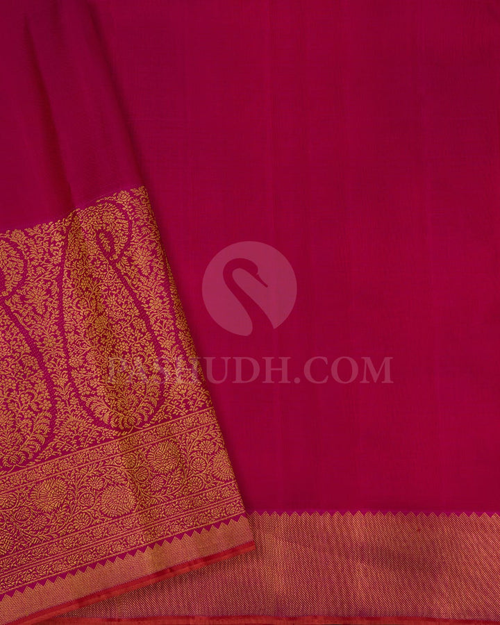 Rani Pink Kanjivaram Silk Saree-S1287(B)