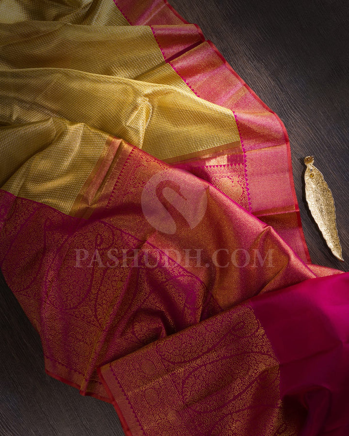 Rani Pink Kanjivaram Silk Saree-S1287(B)