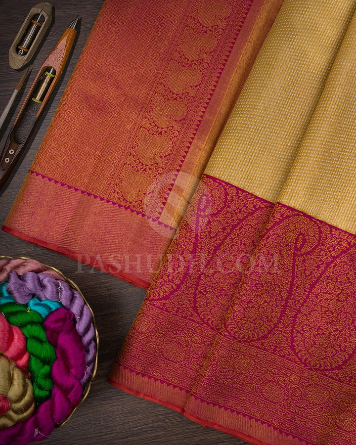 Rani Pink Kanjivaram Silk Saree-S1287(B)