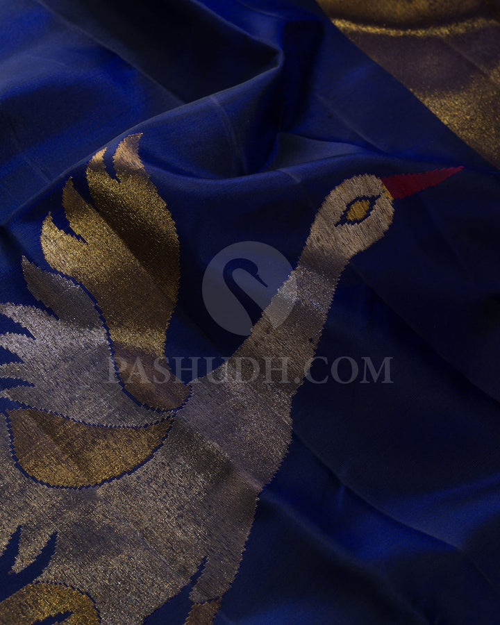 Sapphire Blue Kanjivaram Silk Saree-S1425(D)