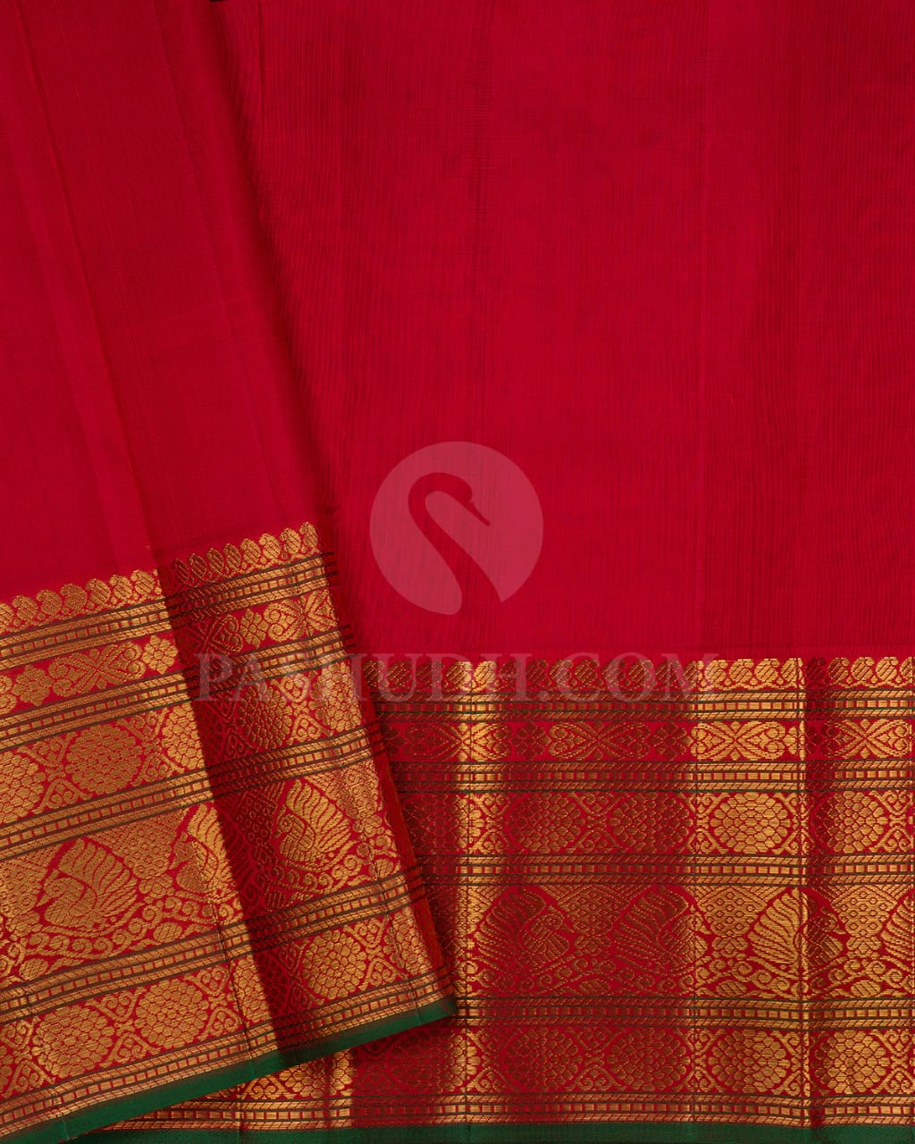 Aubergine With Red Pure Kanjivaram Silk Saree-P186(A)