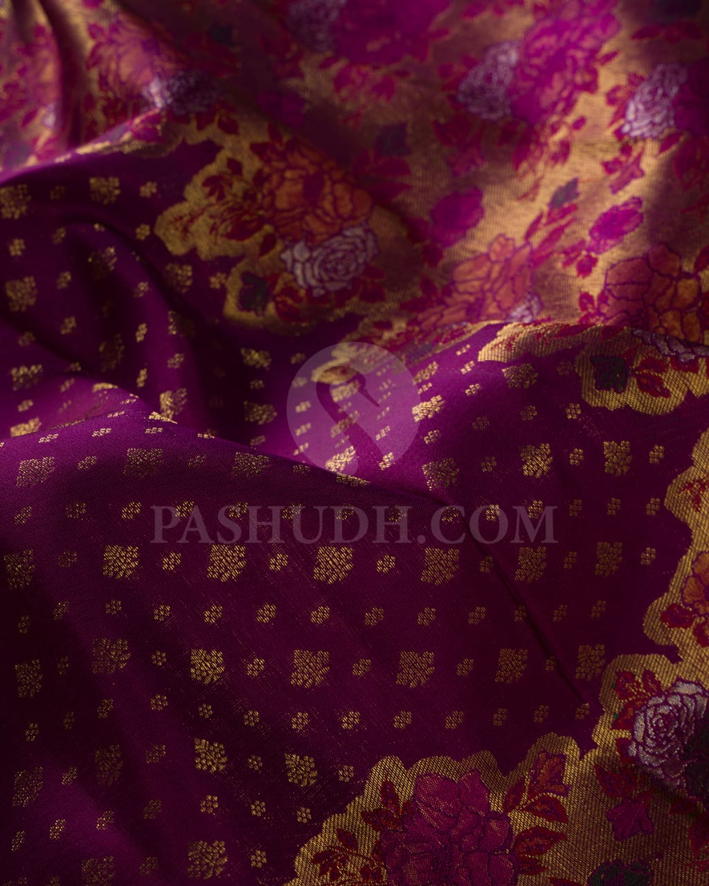 Purple Pure Zari Kanjivaram Silk Saree-P187(A)