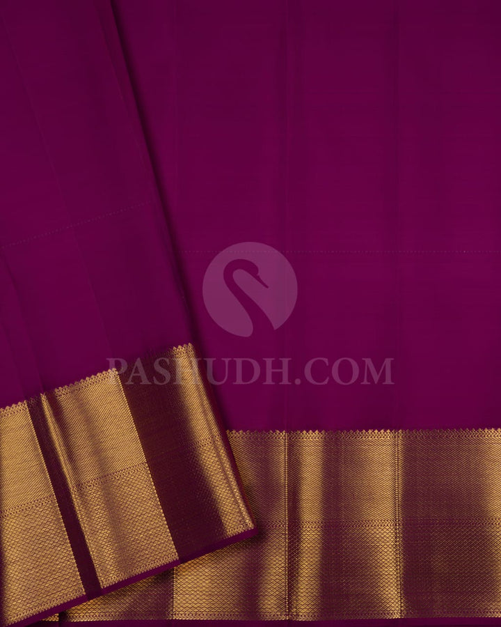 Purple Pure Zari Kanjivaram Silk Saree-P187(A)