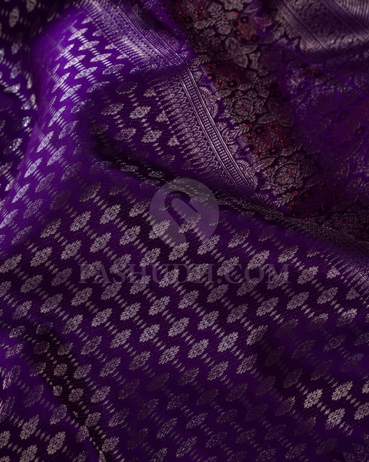 Violet Kanjivaram Silk Saree-S1191(D)