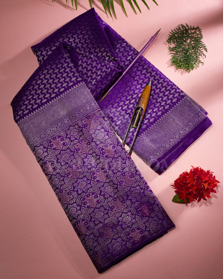 Violet Kanjivaram Silk Saree-S1191(D)