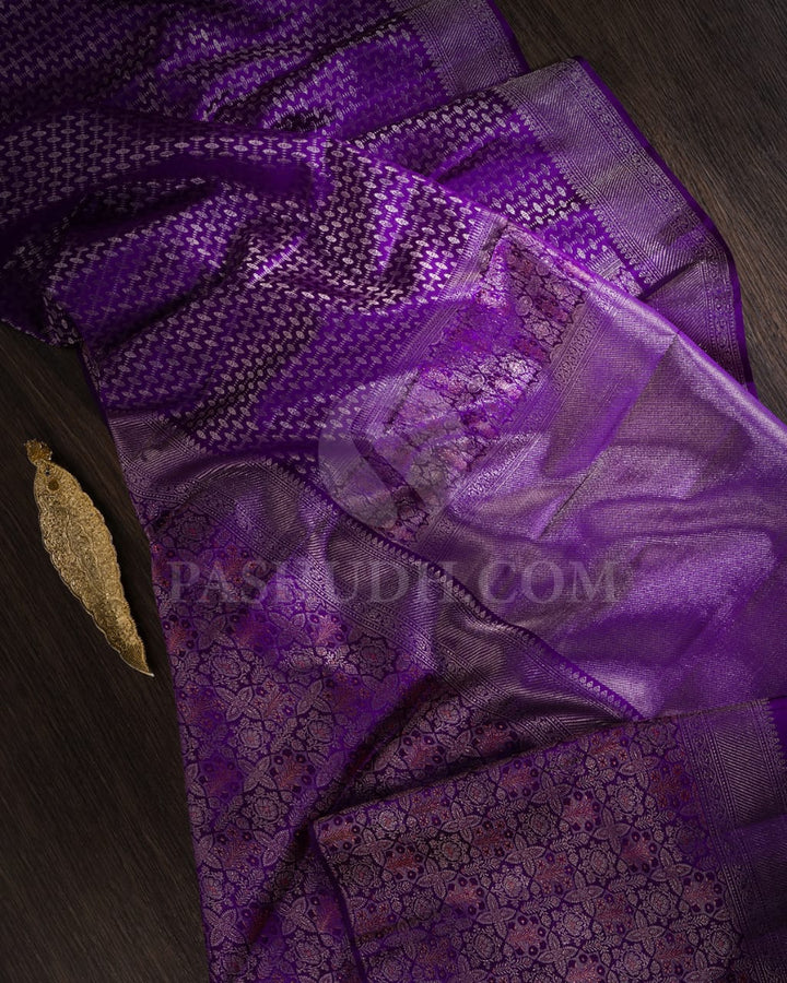 Violet Kanjivaram Silk Saree-S1191(D)