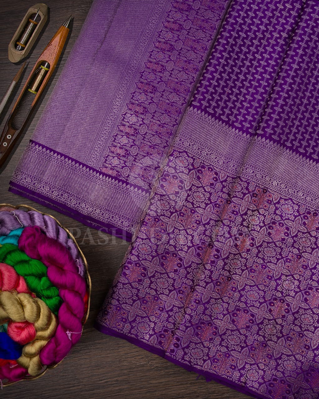 Violet Kanjivaram Silk Saree-S1191(D)