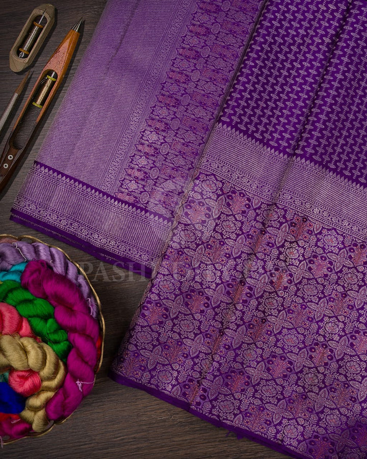Violet Kanjivaram Silk Saree-S1191(D)