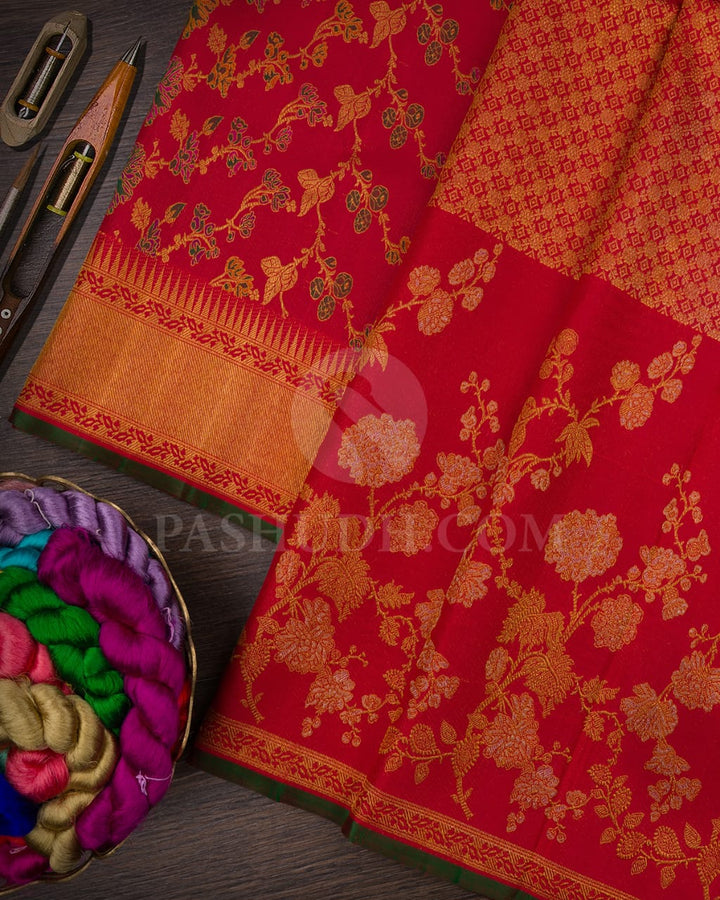 Red Bridal Kanjivaram Silk Saree-S1472(A)