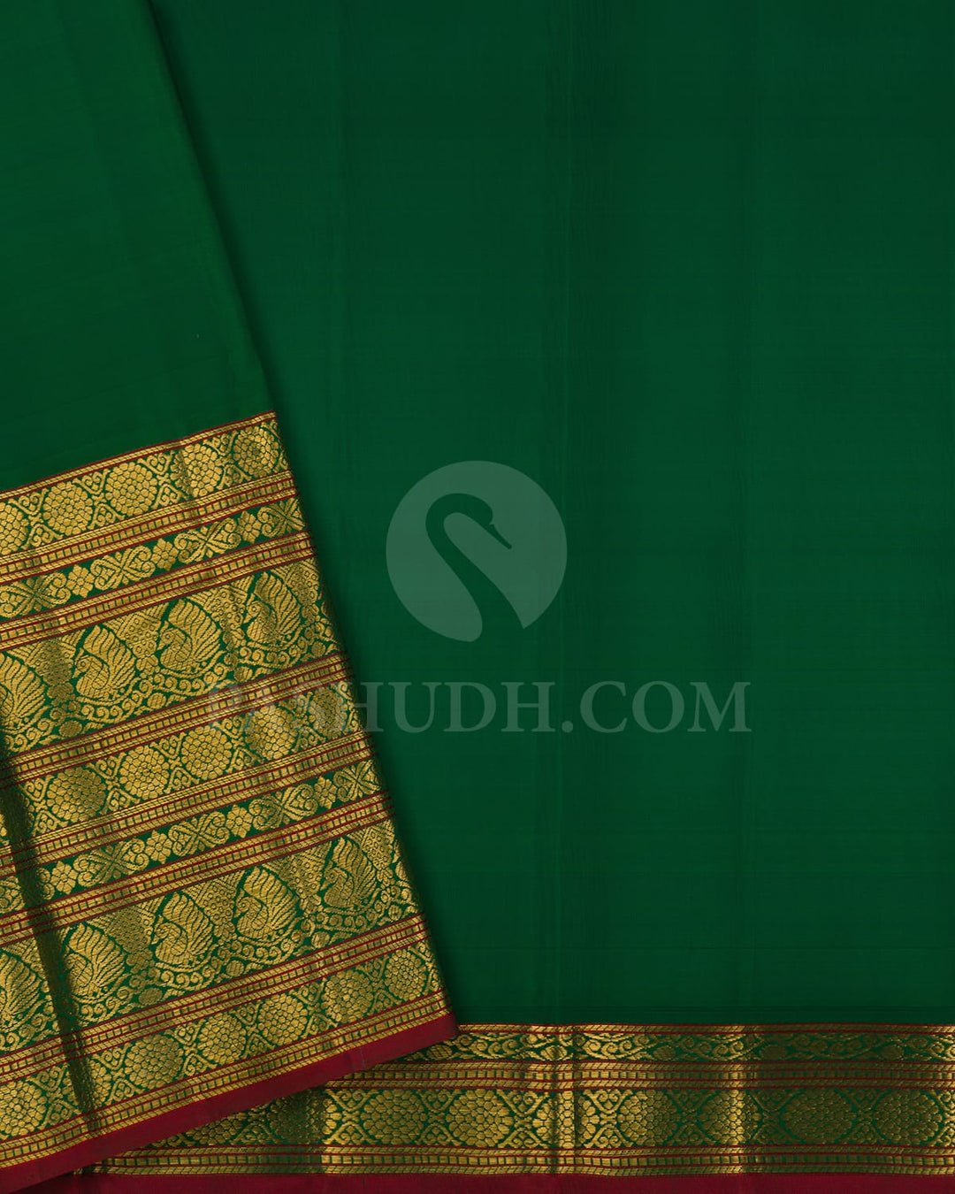 Dusty Rose With Bottle Green Kanjivaram Silk Saree-S1236(D)