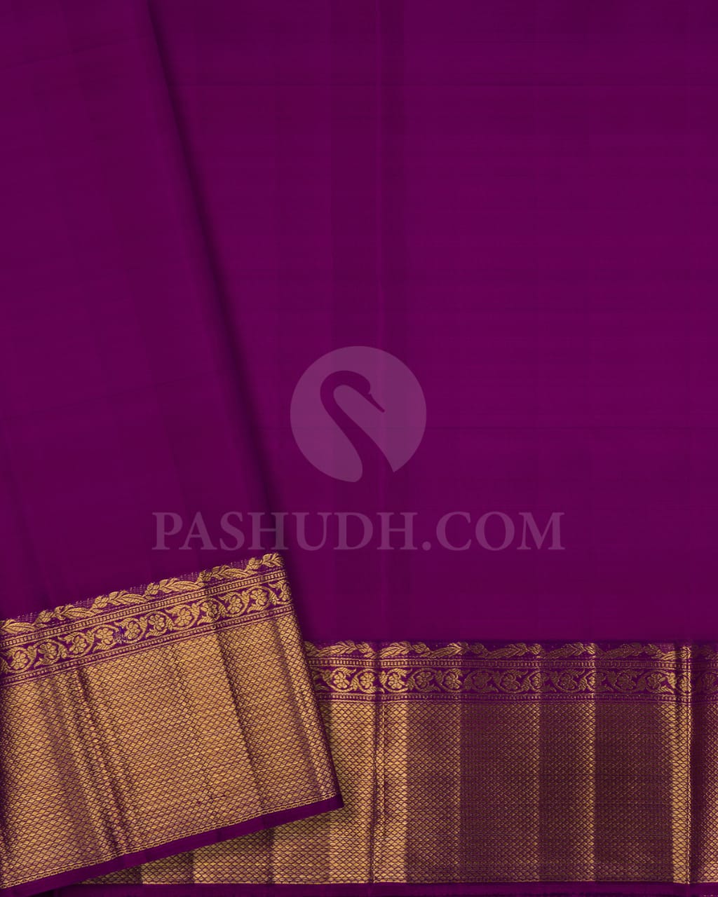Peacock Blue And Violet Kanjivaram Silk Saree-D621(D)