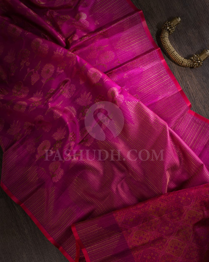 Mulberry Pink Kanjivaram Silk Saree-D636(A)
