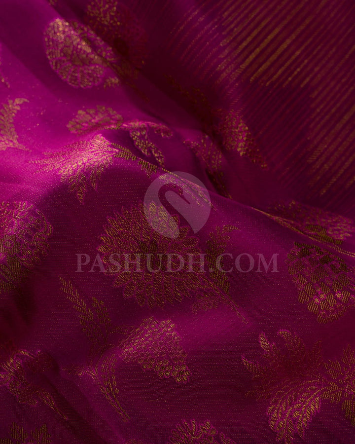 Mulberry Pink Kanjivaram Silk Saree-D636(A)