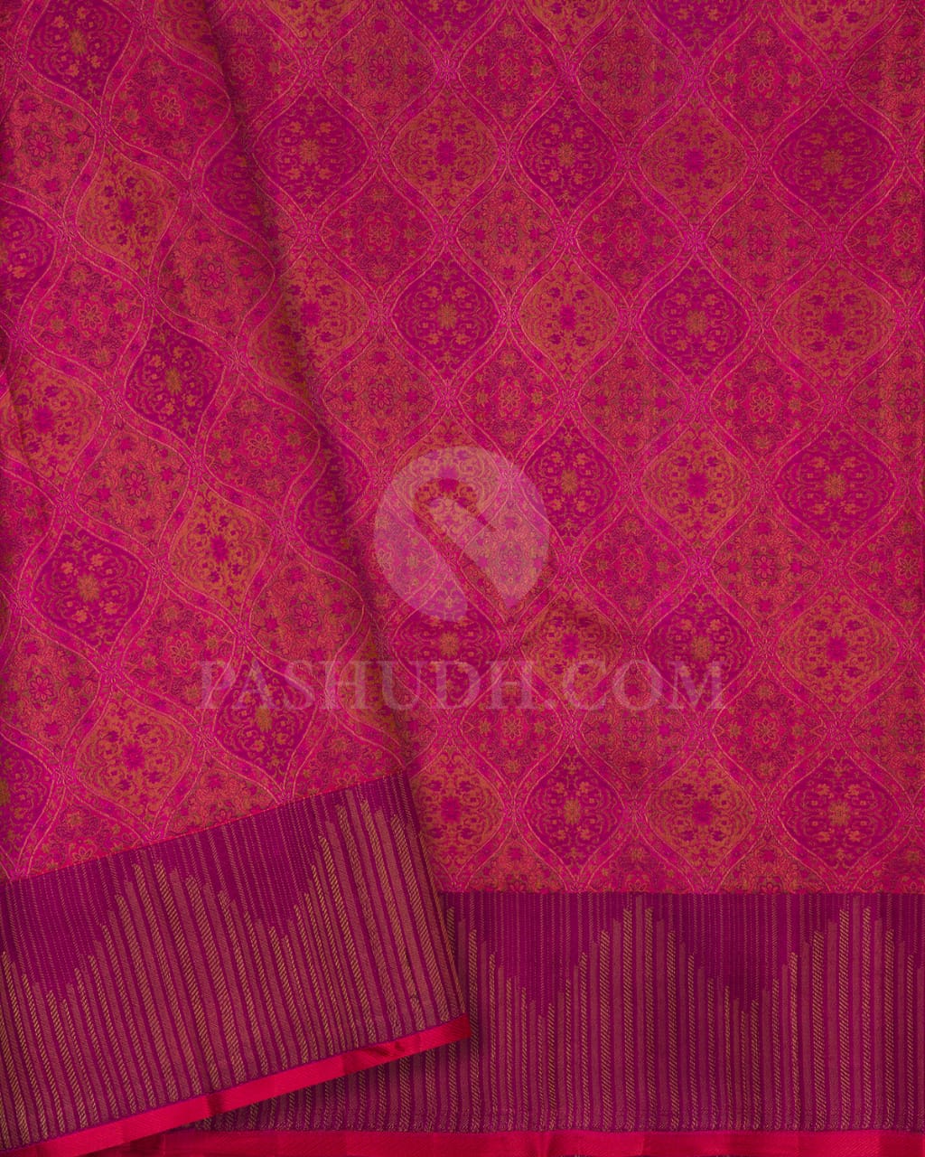 Mulberry Pink Kanjivaram Silk Saree-D636(A)