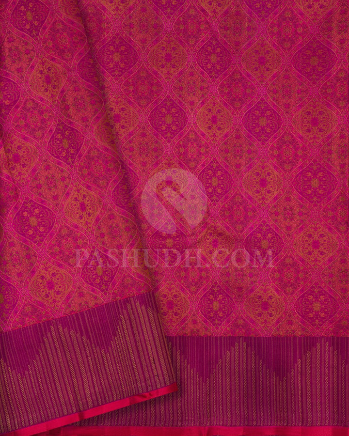 Mulberry Pink Kanjivaram Silk Saree-D636(A)